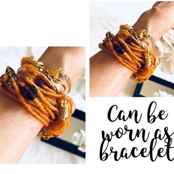 BoHo Convertible Handmade Beaded Necklace/Bracelet - Picture 2 of 4